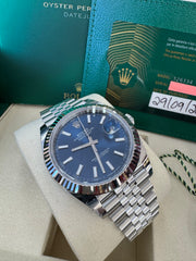 Rolex Datejust 41mm 126334 2026 Blue Index Dial Jubilee